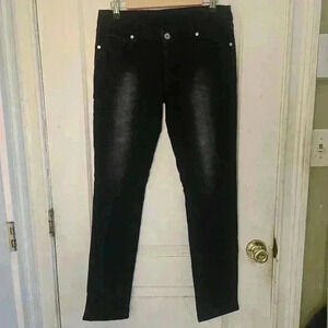 P7457 brappers black and ash sunblasted skinny jeans size xl /29in